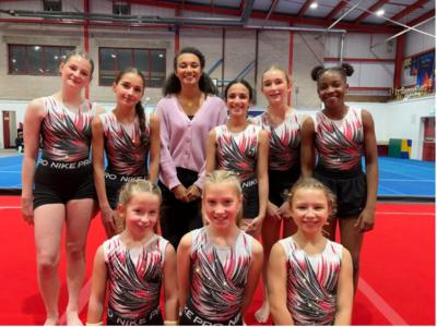 Nina Blissett and young gymnasts