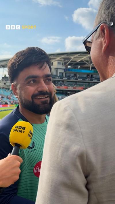 Rashid Khan and Michael Vaughan