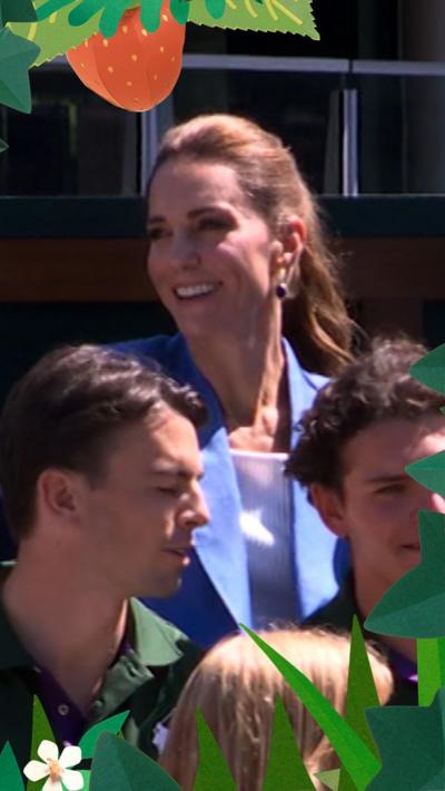 The Princess of Wales smiling in the crowd 