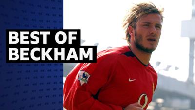 David Beckham playing for Manchester United in 2003