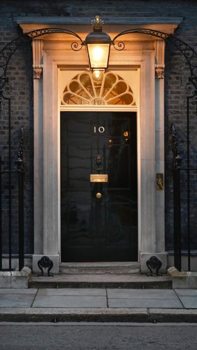 The front door of No 10 Downing Street