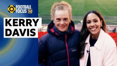 Alex Scott with Kerry Davis at Wembley 