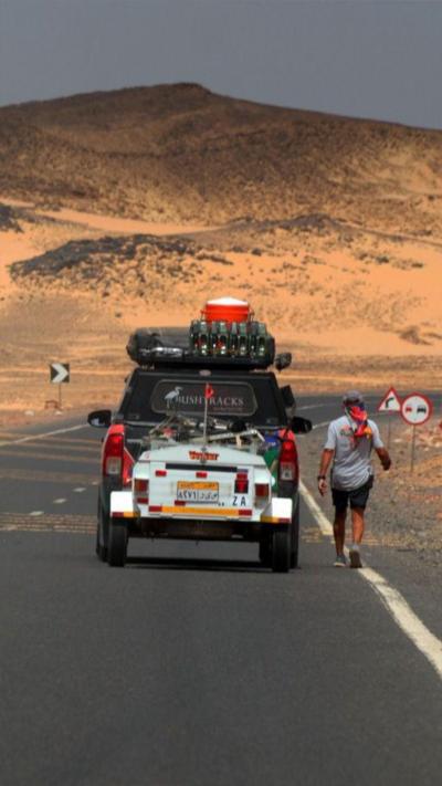 Keith Boyd running through Africa for his Cape to Cairo challenge