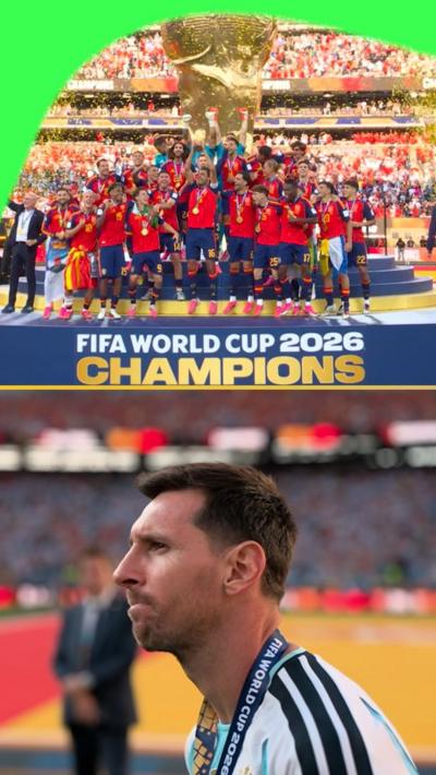 Spain lift the World Cup trophy