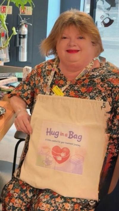Women holding bag