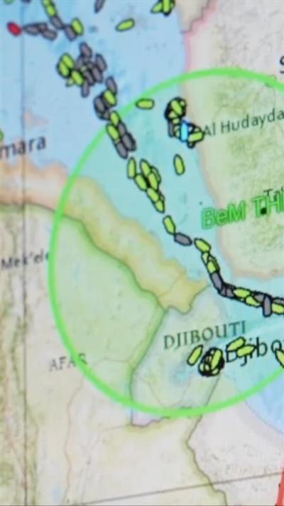 Close-up of map from Royal Navy for tracking ships
