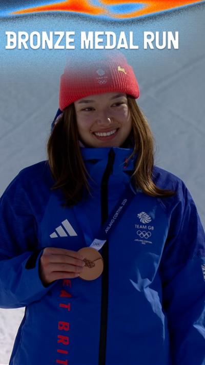 Zoe Atkin with her bronze medal