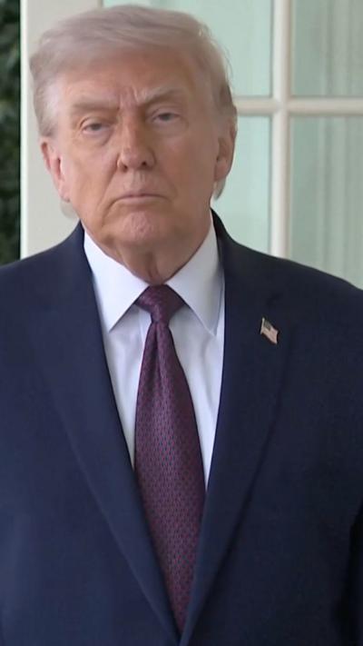 Donald Trump outside Oval Office