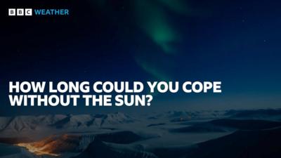 Text saying "How long could you cope without the Sun?" in front of an Arctic landscape