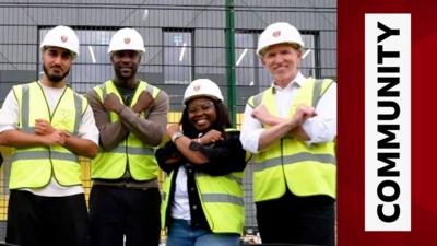 carlton Cole and friends at West Ham's new Beckton Community Hub