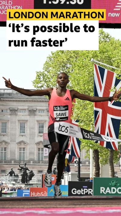 Sabastian Sawe says 'it's possible to run even quicker' after breaking world record at London Marathon