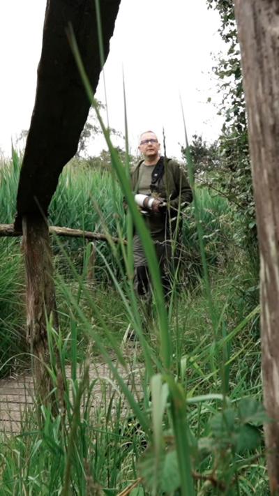 Man in grassland
