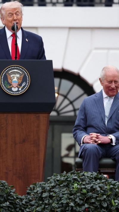 US president Trump and Charles 