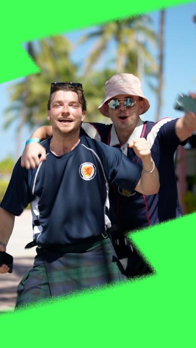 Members of the Tartan Army in Miami