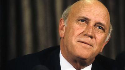 President FW de Klerk.