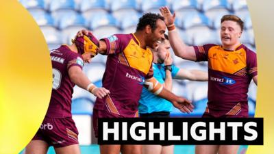 Huddersfield celebrate against Catalans