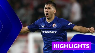 Watch highlights of Dinamo Zagreb's 2-0 victory at RB Salzburg in the League Phase of the Champions League