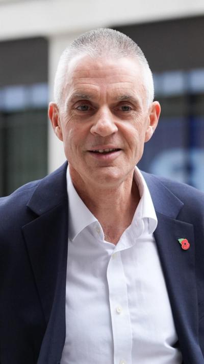 Tim Davie outside NBH in London