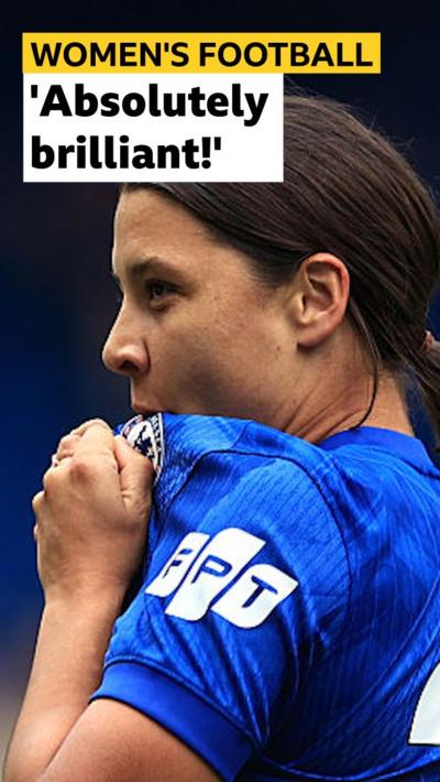 Chelsea's Sam Kerr scores a milestone goal against Manchester United in the Women's Super League.