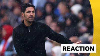 Mikel Arteta reacts to Arsenal draw against Man City