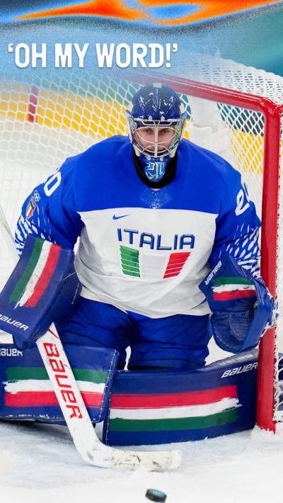 Watch as Italy's Damian Clara makes a great save