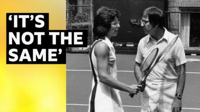 Billie Jean King and Bobby Riggs in 1973