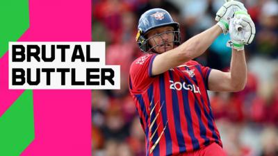 Jos Buttler playing a shot