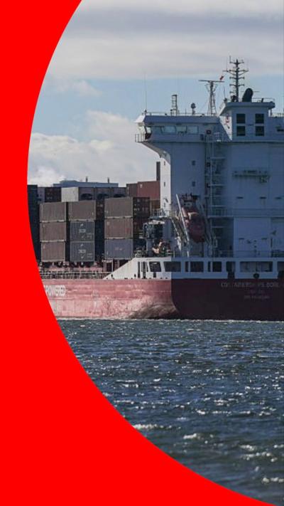 Ships carrying containers