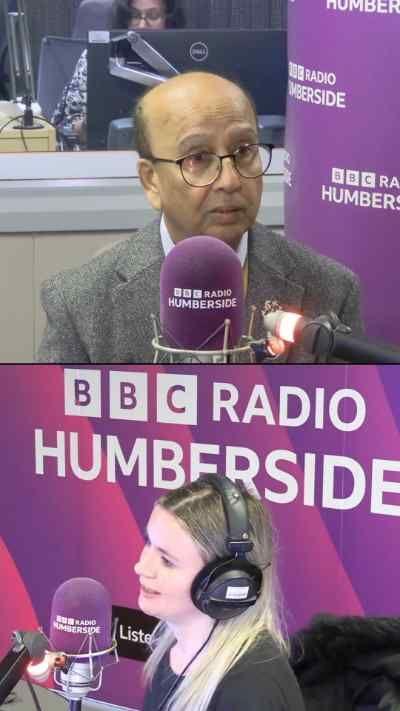 Carla Greene in the studio with Prof Fayyaz Ahmed