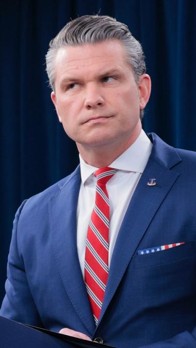 Pete Hegseth during press conference