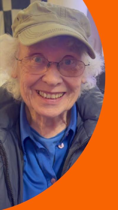 Elderly woman smiling
