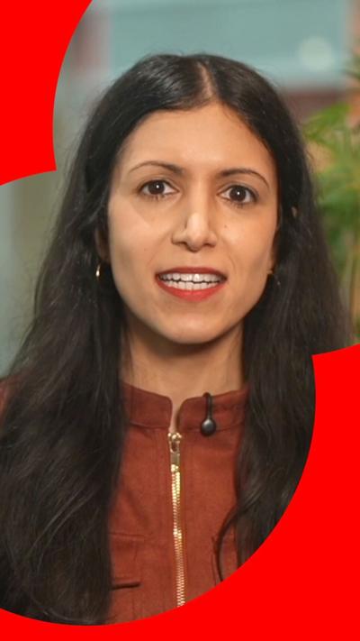 The BBC's Noor Nanji addresses the camera