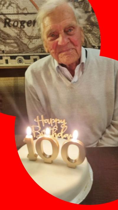 Man with birthday cake