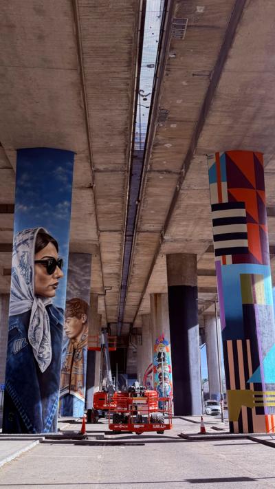 Graffiti on a motorway bridge