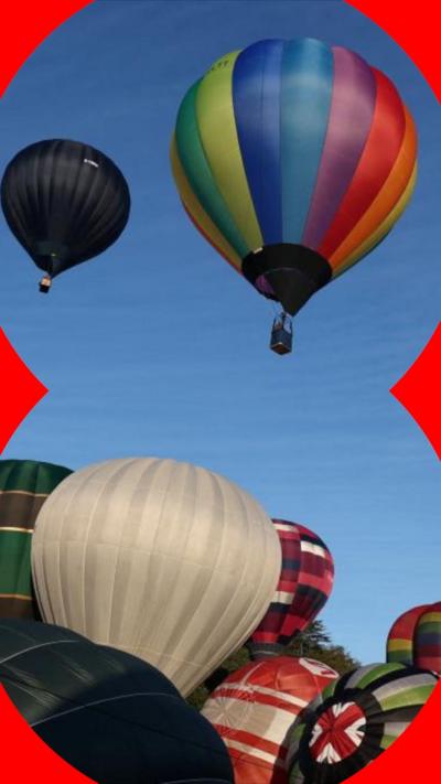 Mass launch of balloons at the Bristol Balloon Fiesta