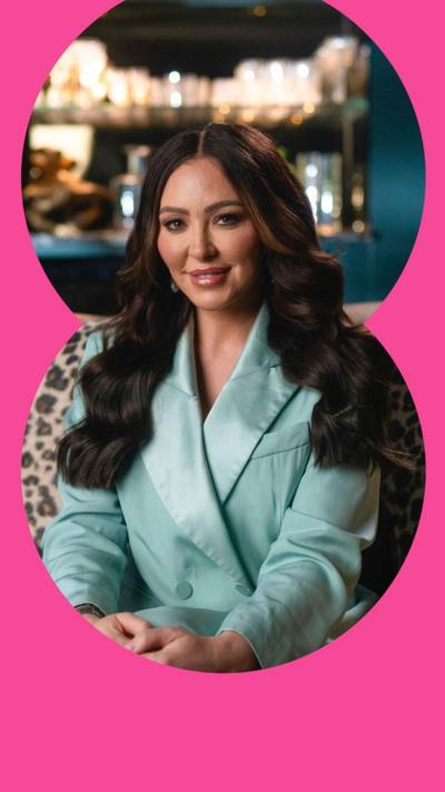 Former Atomic Kitten star Natasha looking at the camera 