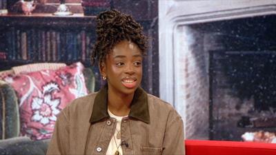 Cat Burns during sit-down interview with BBC Breakfast in studio