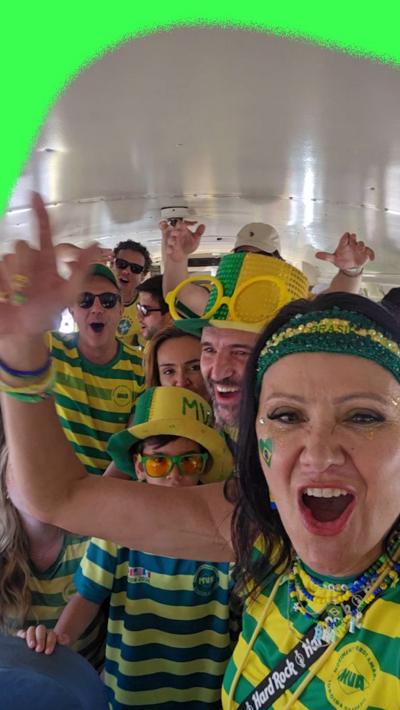 Brazil fans singing 