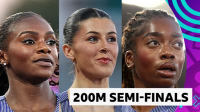The faces of Dina Asher-Smith, Amy Hunt and Success Eduan