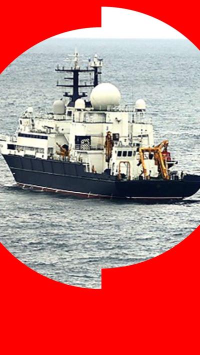 A ship in the middle of the sea