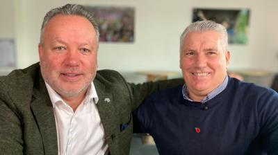 Dean Thomas (right) scored the only goal past Kevin Shoemake (left) when Northampton Town and Kettering Town last met in the FA Cup