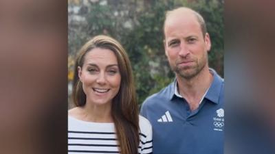 Prince and Princess of Wales in a video message to Team GB