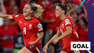 Switzerland's Nadine Riesen and Viola Calligaris
