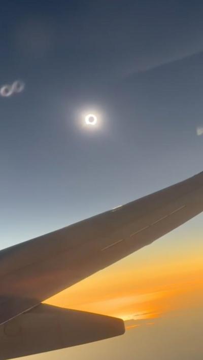eclipse from plane