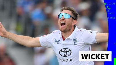 England's Liam Dawson celebrates