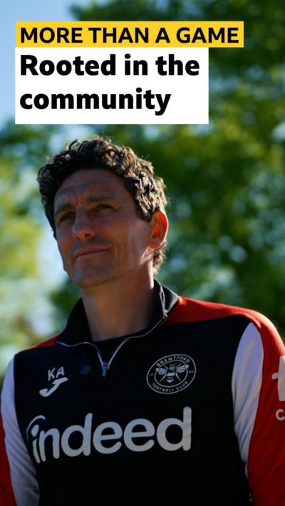 Brentford boss Keith Andrews in the sunshine 