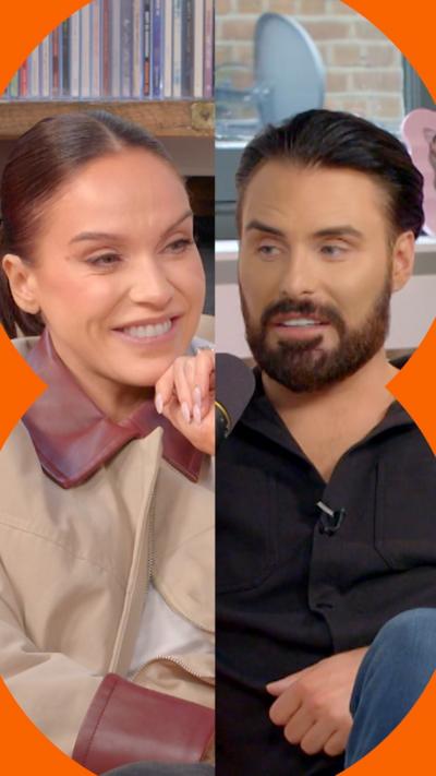 Vicky Pattison and Rylan Clark smile while posing for the camera