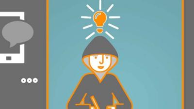 Illustration of a person wearing a hoody with a light bulb above their head