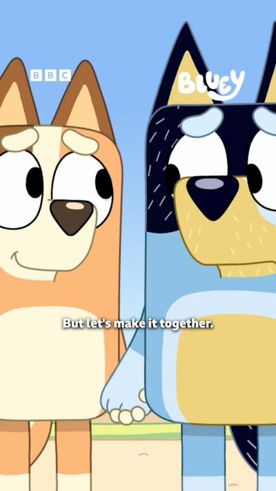Chilli and Bandit hold hands and reassure each other.