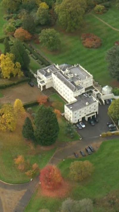 An aerial shot of Royal Lodge
